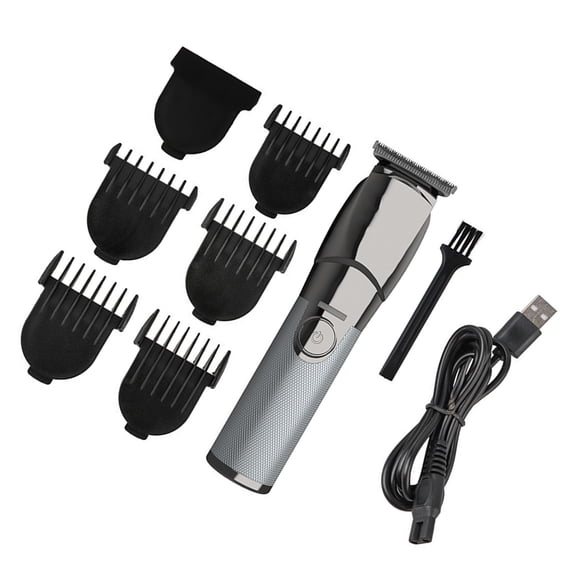 OUNONA 1Jgo Cortapelos Eléctrico Plata Ideal Para Estilizar Y Con Bajo Ruido