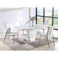 thumbnail image 2 of Chintaly Contemporary White Motion-Extendable Dining Table, 2 of 9