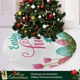 thumbnail image 6 of FMSHPON Easter Tree Skirt Colorful Eggs Bunny Xmas Christmas Tree Skirt Stand Mat for Holiday Party Decoration Indoor Outdoor 36 inches, 6 of 6
