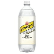 (4 Pack) Diet Schweppes Tonic Water, 1 L