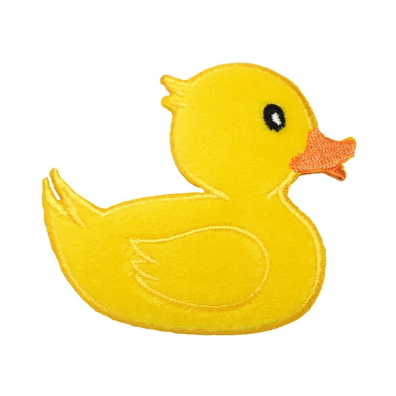 Yellow Duck - Rubber Duckie - Iron on Patch, Embroidered Applique