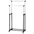 thumbnail image 1 of Furinno WS17022B-BK Wayar Double Garment Rack, White, 1 of 2
