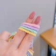 thumbnail image 4 of Seamless Thread Hair Bands,100 Pcs Elastic Ponytail Holders for Girls,Exquisite and Cute Hair Rope Set,Versatile Small Hair Ties,Multicolor High-Quality Hair Bands, 4 of 8