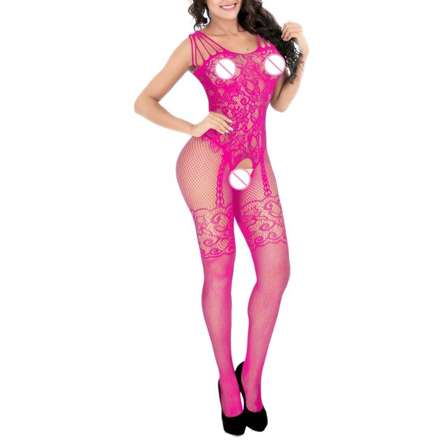 Combinaison en Résille pour Femmes, Transparente, Entrejambe Ouvert, Bas Intégraux Transparents, Lingerie Érotique Chaude en Maille