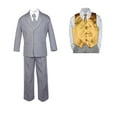 thumbnail image 2 of 7pc Baby Toddler Boy Formal Party Medium Gray Suit w/ Satin Vest & Necktie Sm-20, 2 of 4