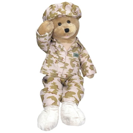 Chantilly Lane 19" American GI Hero Bear Sings "God Bless The USA