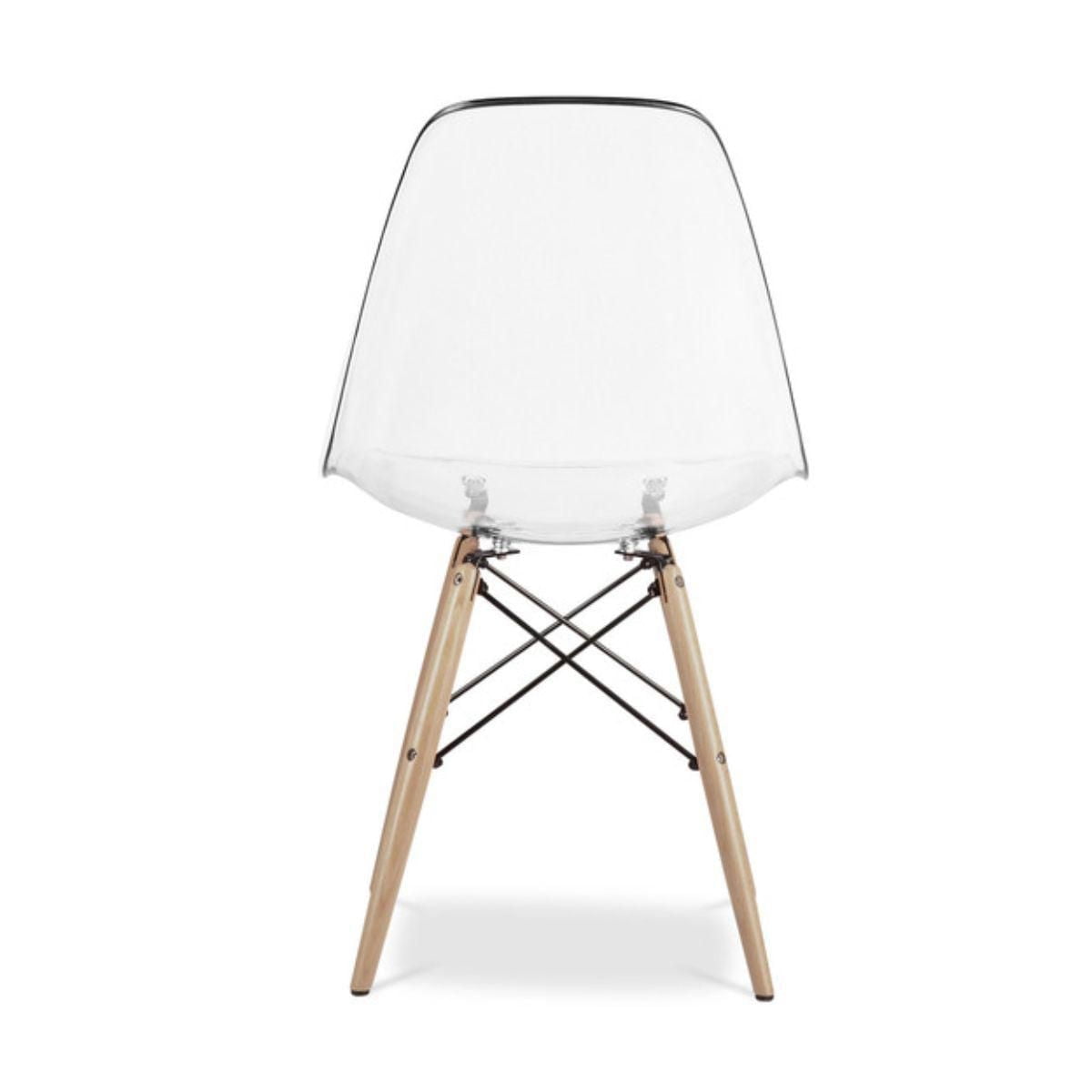 Heavenly Collection Clear Wood Chair