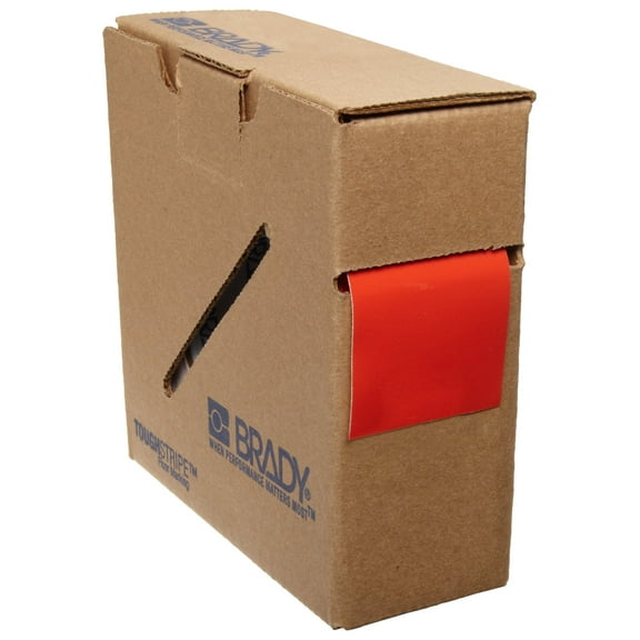 Brady ToughStripe Floor Marking Tape - Red, Non-Abrasive Floor Tape - 4" Width, 100' Length for Concrete, Harsh Conditions, Forklift, High Traffic Floors (104373) CA2