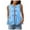 Blue, variant on Women Trendy Bow Tie Front Tank Tops Sleeveless Peplum Ruffle Blouse Tie Up Summer Casual Dressy Tunic Blue, L