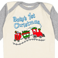 thumbnail image 4 of Inktastic Baby's 1st Christmas Train with Presents and Tree Boys or Girls Long Sleeve Baby Bodysuit, 4 of 5