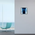 thumbnail image 2 of Stupell Industries Abstract Expressive Paint Deep Blue White Abstract Painting Black Framed Art Print Wall Art, 12 x 12, 2 of 3