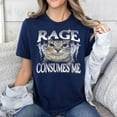 thumbnail image 3 of Rage Consumes Me Cat Shirt Men’s And Women’s Graphic Tee 100% Cotton by TBun, Full Sizes S-5XL, 3 of 5