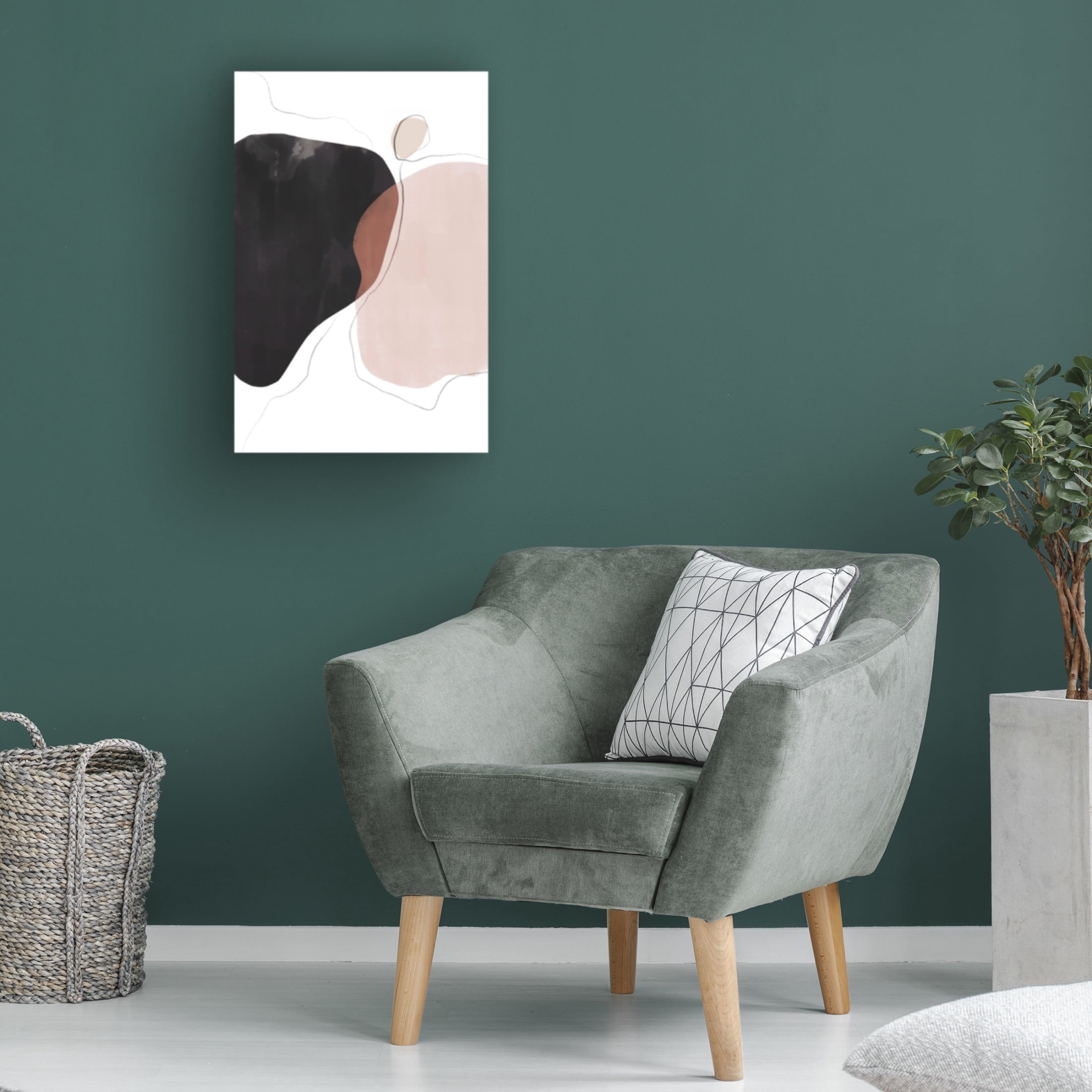 Trademark Fine Art Melloi Art Prints Black Pink Abstract Art Canvas Wall Art