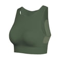 thumbnail image 3 of Charmgo Bralettes for Women Clearance, Women's Longline Sports Bra High Impact Yoga Tops Built In Bra Crop Top Sports Bra Wireless Racerback Bra Sports Bras for Women Bras for Women Army Green, 3 of 9