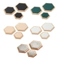 thumbnail image 3 of Qarigey Bandeja de exhibición hexagonal con superficie de terciopelo, textura y protección a prueba de arañazos, 3 pack/lote Ropa, zapatos y accesorios Miscelánea Gris, 3 of 6