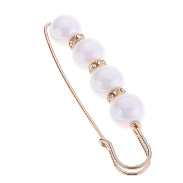 Nuevo Broche Moldeado De Aleación Broches Broches Para La Joyería Del Partido De Las De Las Mujeres 14m M Blanco Yinane Broche de mujer