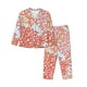thumbnail image 1 of Fotbe Corals Conjunto de Pijama de Manga Larga para Mujer con Estampado, Ropa de Dormir de 2 Piezas, Conjunto de Casa Suave y Cómodo con Bolsillos-Large, 1 of 7