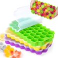 thumbnail image 1 of Silicone Ice Cube Trays 3-Pack 37-Fold Ice Cube Tray Stackable Ice Cube Tray, 1 of 4