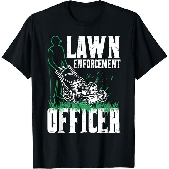 lawn mowing Trimmer worker funny design gardener landscape T-Shirt