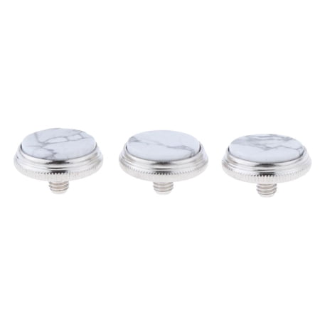 Hand-polished Trumpet Finger Button Caps for Repairing Parts Made of White Gray