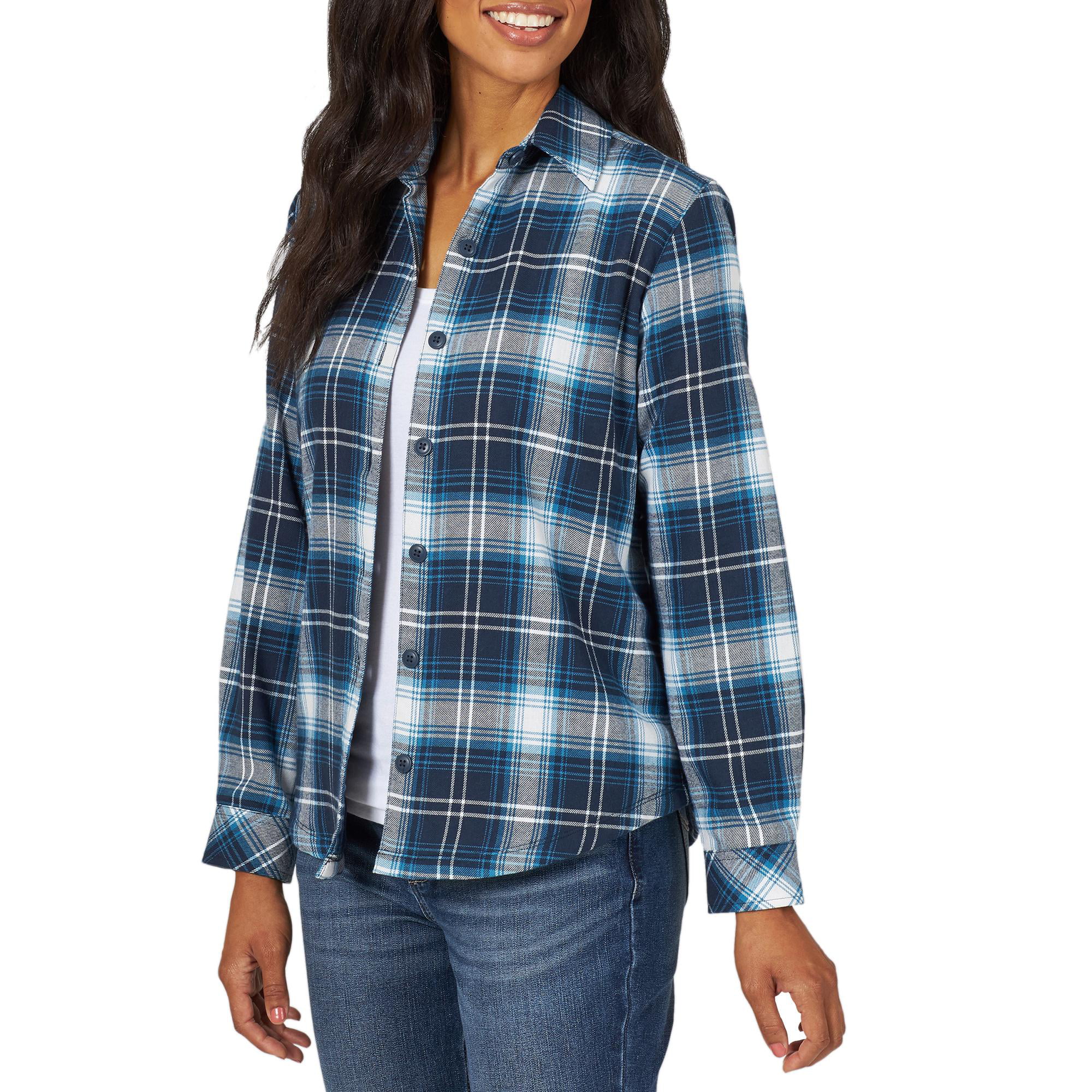 Lee Riders Women's Fleece Lined Flannel Shirt - Walmart.com
