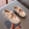 thumbnail image 5 of Shoes for Kids, Girl School Shoes, Toddler Girl Shoes, Girls Dress Shoes 2026 Side Bow Mary Janes Scalloped Princess Party Flats Footwear for Little Kids Child Toddler, Beige US-6C/EU-22, 5 of 7