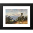 thumbnail image 2 of Ascan Lutteroth 14x11 Black Modern Framed Museum Art Print Titled - Italian Coastal Landscape with a View of Capri (1870), 2 of 5
