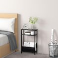7.1" Narrow Side Table for Small Spaces, 3 Tier Small End Table with