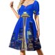 thumbnail image 3 of Vestido de noche de manga corta con la Torre Eiffel de París, vestido de verano para mujer, vestidos de noche de lujo para mujer., 3 of 7