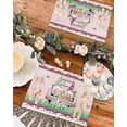 thumbnail image 4 of Easter Placemats Set of 6, Gnome Bunny Easter Eggs Truck Placemat for Dining Table Decorations, Spring Flowers Place Mats, Spring Table Mats for Kitchen Dinner Seasonal Holiday Party Decor, 4 of 6