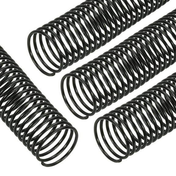 Uxcell 50 Pack Plastic Spiral Binding Coils, 30mm(1-3/16") Binding Coils 240 Sheet Capacity Spiral Binder Rings, Black