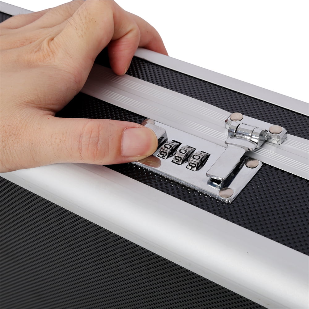 Aluminum New Framed Locking Lock Box Hard Storage Carry Case