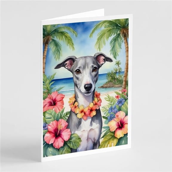 5 x 7 in. Whippet Luau Greeting Cards - Pack of 8