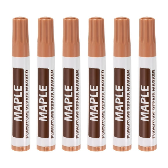 Uxcell Furniture Repair Wood Markers 6 Pack Maple Touch Up Filler Sticks Oil Based Paint Markers