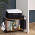 DNGZJAO Printer Stand with Under Desk Printer Table on Wheels 2 Tier