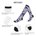 thumbnail image 5 of Lsque Blue And White Porcelain Pattern Pattern Sport Compression Socks for Men & Women 15-20 mmHg Knee High Nurse Pregnant Running Medical and Travel Athletic, 5 of 6