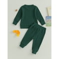 thumbnail image 4 of GXFC Infant Boys Fall Outfits Newborn Boys Long Sleeve Ribbed Sweatshirt and Elastic Long Pants Casual 2  Piece Autumn Set Clothing for Toddler Baby Boys 0-24M, 4 of 8