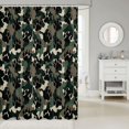 thumbnail image 2 of Manfei Minimalst Camouflage Shower Curtain 72Wx72L, Countryside Bear Paw Print Shower Curtain 72Wx72L, Urban Gray, 2 of 5