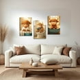 thumbnail image 4 of Hieng 3 Pieces Highland Cow Bathroom Wall Art Cute Cattle Baby in Bathtub Pictures Funny Calf Reading on Toilet Canvas Prints Farm Animal Paintings Decor Unframed, 4 of 6