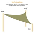 thumbnail image 5 of Imountek 10ft Triangle Shade Sail, UV Protection Sun Canopy Shelter Cover for Patio Garden Outdoor, Green, 5 of 7