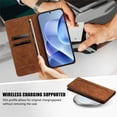 thumbnail image 6 of Case for Google Pixel 9/9 Pro/10/10 Pro 6.3-inch Wallet,Magnetic Closure,Card Slots,Cash Slot Flip Folio Protective Phone Case,Brown, 6 of 9