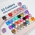 thumbnail image 2 of Set de esmaltes de uñas JODSONE Jelly Gel de 32 colores con luz UV y herramientas, 2 of 8