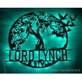 thumbnail image 3 of Craftnamesign Custom Tree Of Life Metal Wall Art LED Light, Custom Family Name Sign Home Decor, 3 of 5