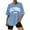 Light Blue, variant on TIANZEN Women's Printed Round Neck Drop Shoulder T Shirt Top Long Sleeve Compression Shirts for Women Long Sleeve Shirt Women Size Small Womens Tops