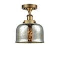 thumbnail image 3 of Innovations Lighting  Ballston Urban Bell - 1 Light 8" Semi-Flush Mount Silver Plated Mercury/Brushed Brass, 3 of 5
