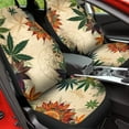 thumbnail image 4 of POLERO Car Accessories Retro Boho Maple Leaf Print Car Seat Covers for Women Men Durable Front Bucket Seat Cover Protection Universal Fit Trucks SUV Van Car Decor, 4 of 7
