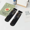 thumbnail image 7 of Fuzoiu Black And Gold White Horse Print Adult Socks, Crew Moisture-wicking Socks, Unisex Cushion Crew Socks,Casual Sports Ankle Socks, 7 of 7