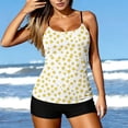 thumbnail image 4 of cocolona Womens Two Piece Tankini Swimsuits with Shorts Spaghetti Straps Backless Modest Bathing Suit Holiday Vacation Beach Swimwear, 4 of 7