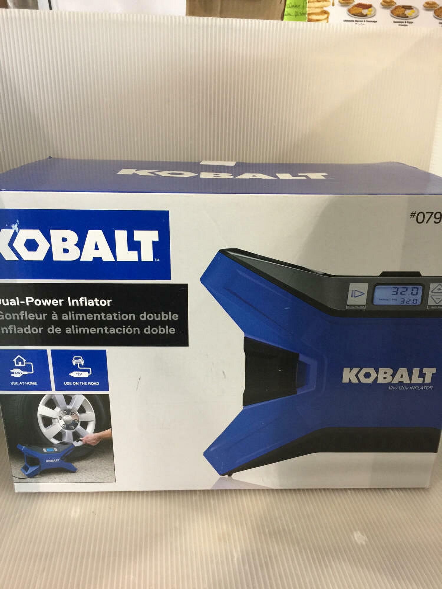 Kobalt 120v & 12v Portable Air Compressor Inflator Tire Pump Nozzle Needles