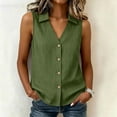 thumbnail image 7 of Purcolt Women's Sleeveless Button-Down Shirts Collared V-Neck Tank Top Casual Summer Blouses, S-XXL, 7 of 7